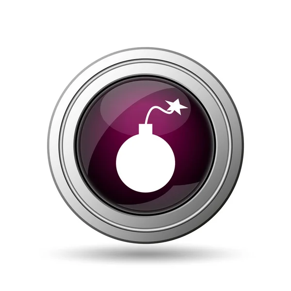 Bomb Icon Internet Button White Background — Stock Photo, Image