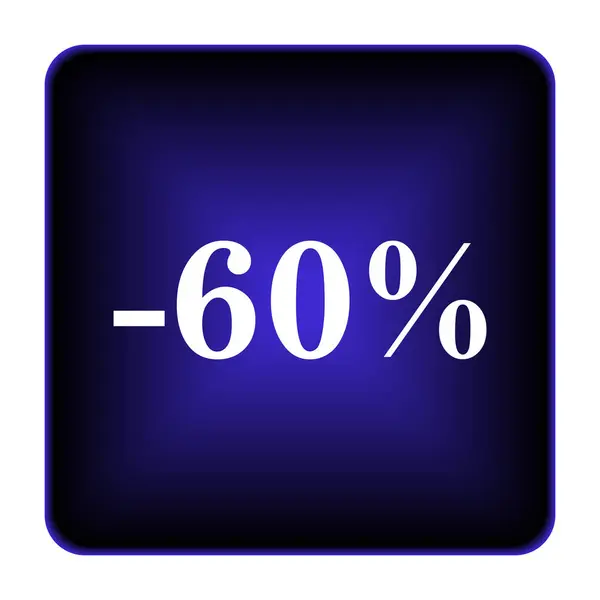60 procent rabatt ikonen — Stockfoto