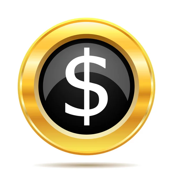 Dollar Icon Internet Button White Background — Stock Photo, Image