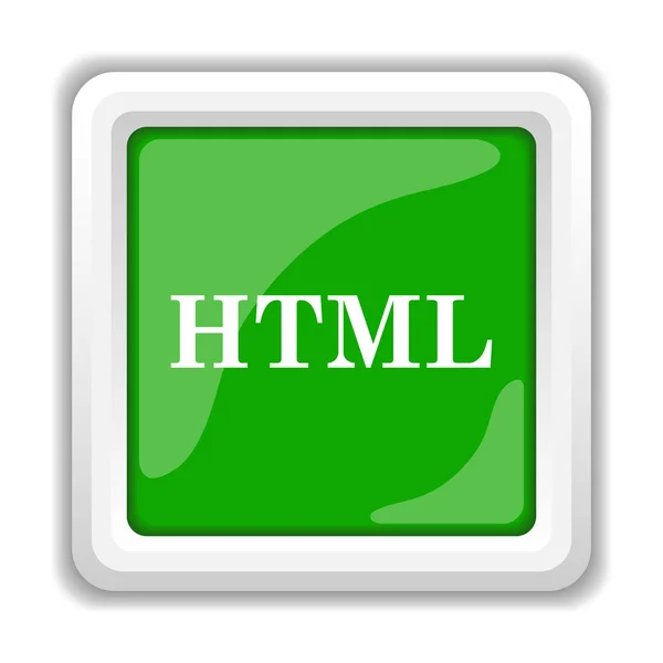 Ikona Html Przycisk Internet Białym Tle — Zdjęcie stockowe