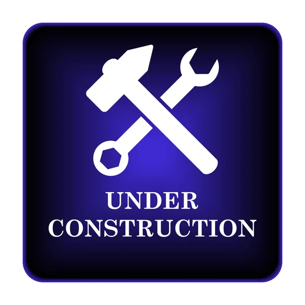 Construction Icon Internet Button White Background — Stock Photo, Image