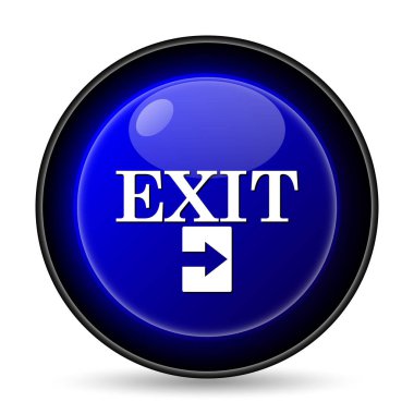 Çıkış simgesi. Beyaz arka plan üzerinde Internet düğmesi