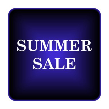 Yaz satış simgesi. Beyaz arka plan üzerinde Internet düğmesi