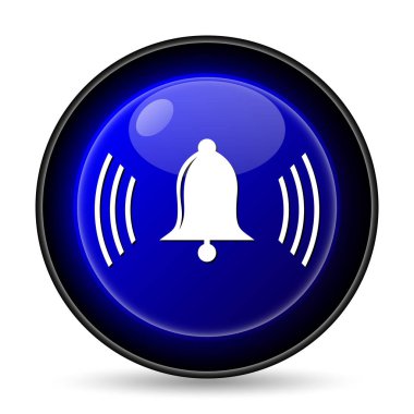 Zil simgesini. Beyaz arka plan üzerinde Internet düğmesi