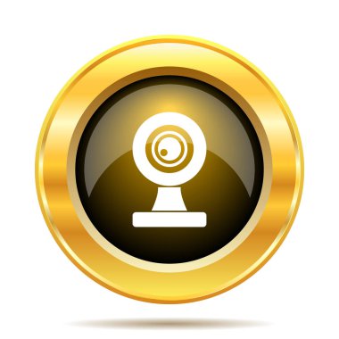 Webcam kutsal kişilerin resmi. Beyaz arka plan üzerinde Internet düğmesi