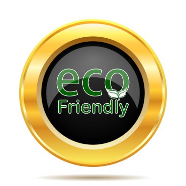 Eco dostu simgesi. Beyaz arka plan üzerinde Internet düğmesi