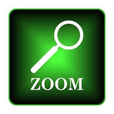 Büyüteç simgesiyle zoom. Beyaz arka plan üzerinde Internet düğmesi