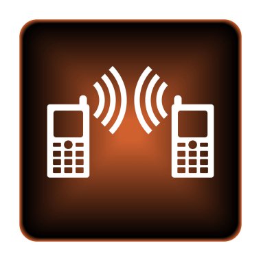 İletişim simgesi. Beyaz arka plan üzerinde Internet düğmesi