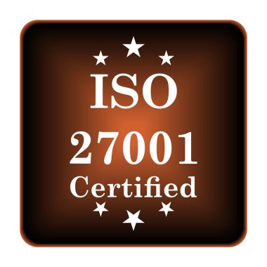 ISO 27001 simgesi. Beyaz arka plan üzerinde Internet düğmesi
