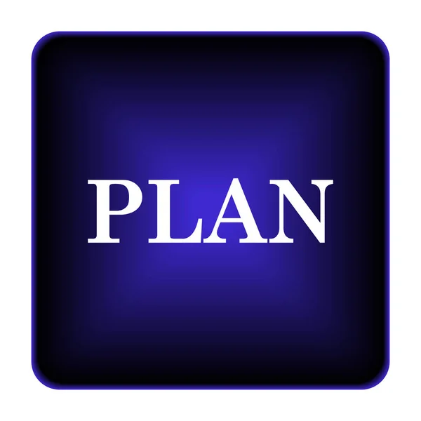 Plan Icon Internet Button White Background — Stock Photo, Image