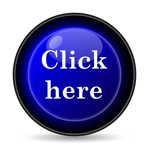 Haga Clic Aquí Icono Botón Internet Sobre Fondo Blanco —  Fotos de Stock