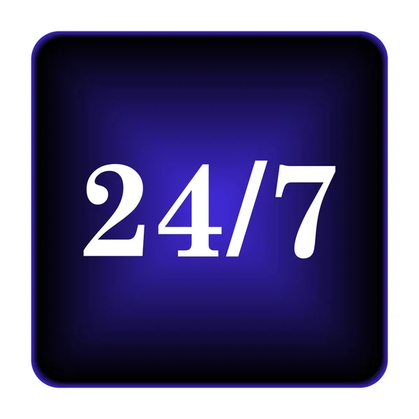 24 7 icono —  Fotos de Stock