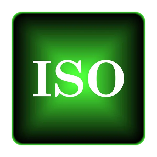 Icona Iso Pulsante Internet Sfondo Bianco — Foto Stock