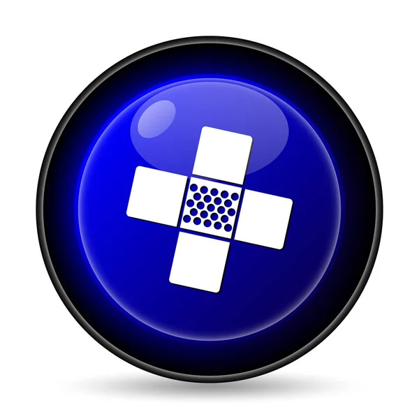 Medical patch icon. Internet button on white background