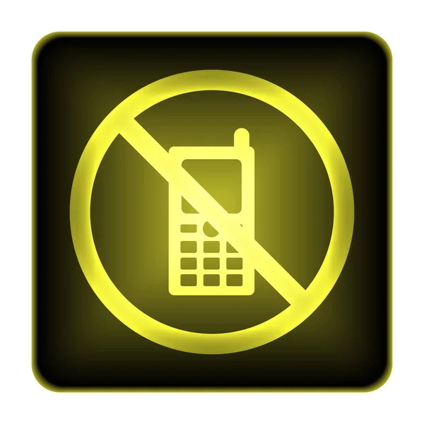 Teléfono móvil icono restringido — Foto de Stock