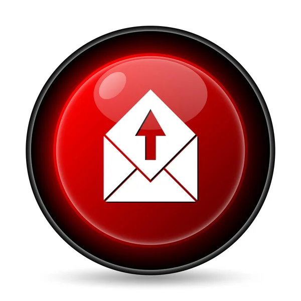 Enviar Ícone Mail Botão Internet Fundo Branco — Fotografia de Stock
