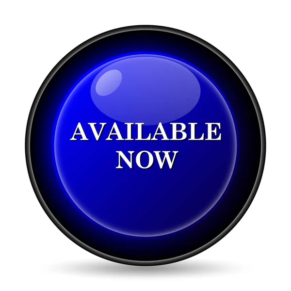 Available Now Icon Internet Button White Background — Stock Photo, Image