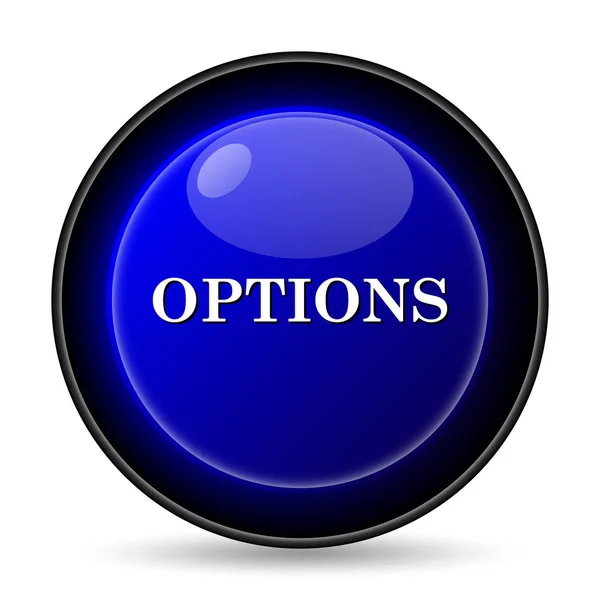 Icono Opciones Botón Internet Sobre Fondo Blanco —  Fotos de Stock