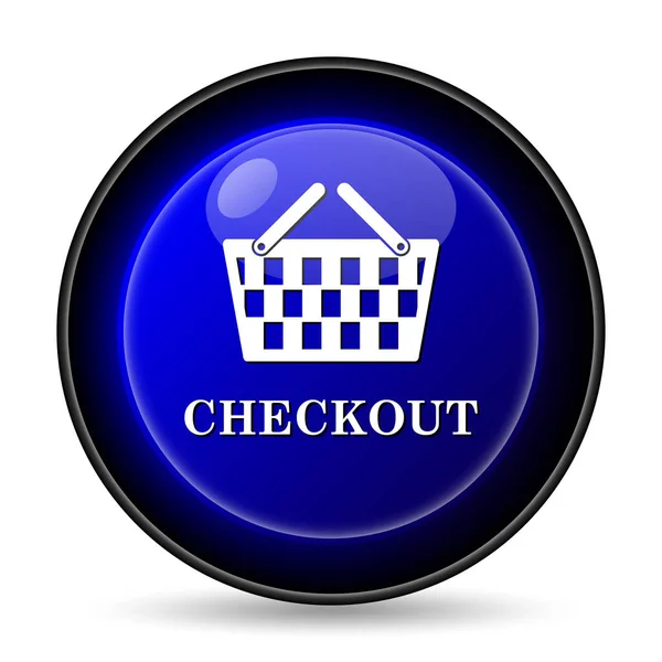 Checkout Icon Internet Button White Background — Stock Photo, Image