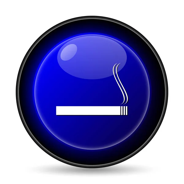 Icône Cigarette Bouton Internet Sur Fond Blanc — Photo