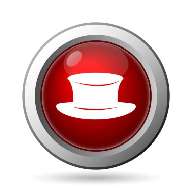 Şapka simgesi. Beyaz arka plan üzerinde Internet düğmesi