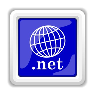 .NET simgesi. Beyaz arka plan üzerinde Internet düğmesi