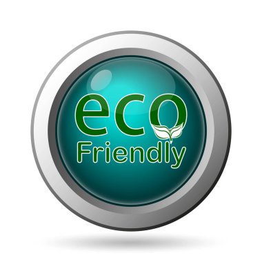 Eco dostu simgesi. Beyaz arka plan üzerinde Internet düğmesi