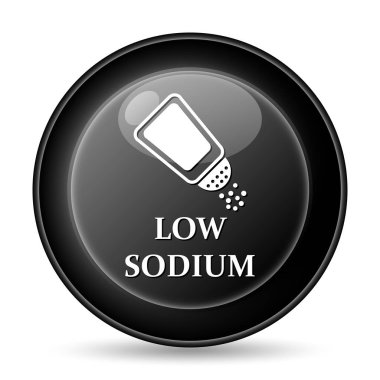 Düşük sodyum simgesi. Beyaz arka plan üzerinde Internet düğmesi