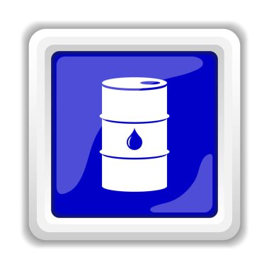 Petrol varil simgesi. Beyaz arka plan üzerinde Internet düğmesi