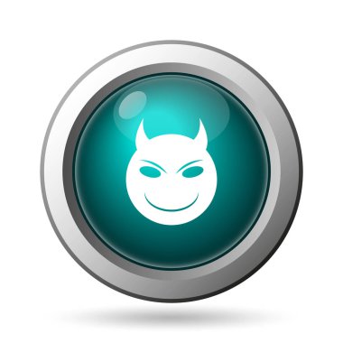 Kötü simgesi. Beyaz arka plan üzerinde Internet düğmesi