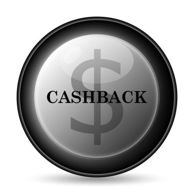 Cashback simgesi. Beyaz arka plan üzerinde Internet düğmesi