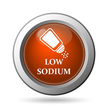 Düşük sodyum simgesi. Beyaz arka plan üzerinde Internet düğmesi