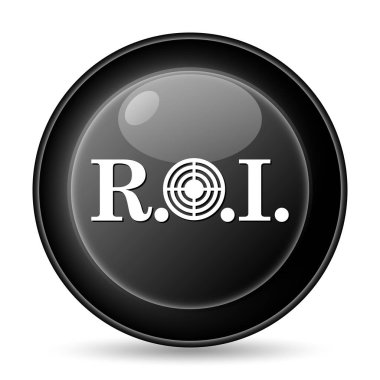 Yatırım getirisi simgesi. Beyaz arka plan üzerinde Internet düğmesi