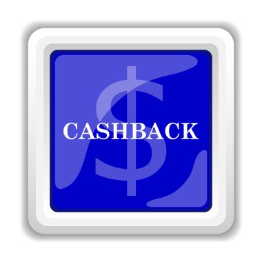Cashback simgesi. Beyaz arka plan üzerinde Internet düğmesi