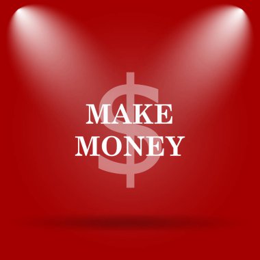 Yapmak para kutsal kişilerin resmi. Kırmızı zemin üzerine düz simgesi