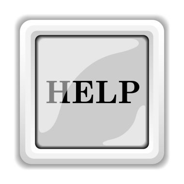 Yardım simgesi. Beyaz arka plan üzerinde Internet düğmesi