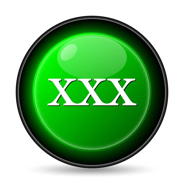 Xxx のアイコン 白い背景の上のインター ネット ボタン — ストック写真