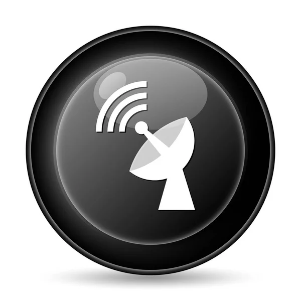 Kablosuz Anten Simgesi Beyaz Arka Plan Üzerinde Internet Düğmesi — Stok fotoğraf