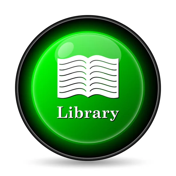 Library Icon Internet Button White Background — Stock Photo, Image