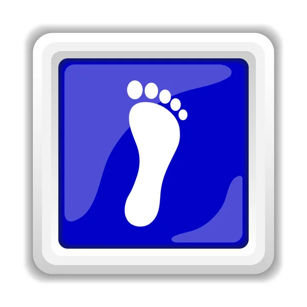 Foot Print Icon Internet Button White Background — Stock Photo, Image