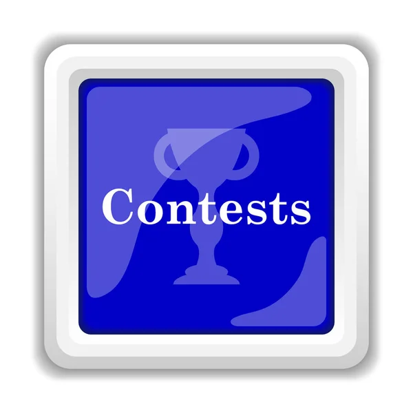 コンテスト アイコン 白い背景の上のインター ネット ボタン — ストック写真