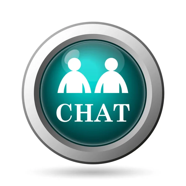 Chat Icon Internet Button White Background — Stock Photo, Image