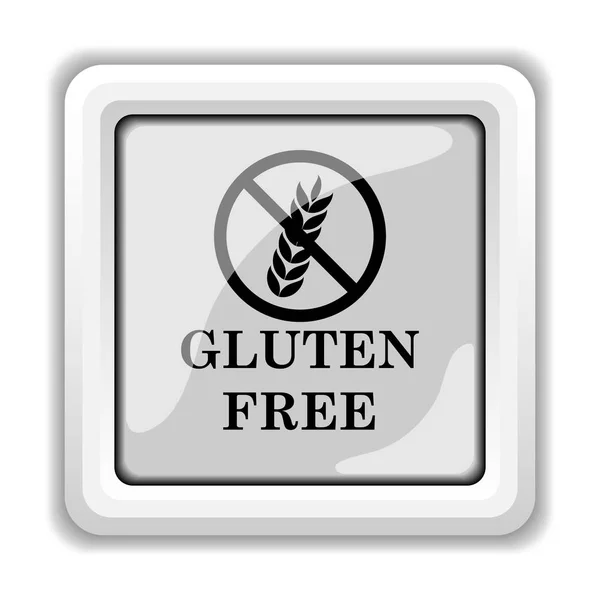 Gluten Vrije Icon Internet Knop Witte Achtergrond — Stockfoto