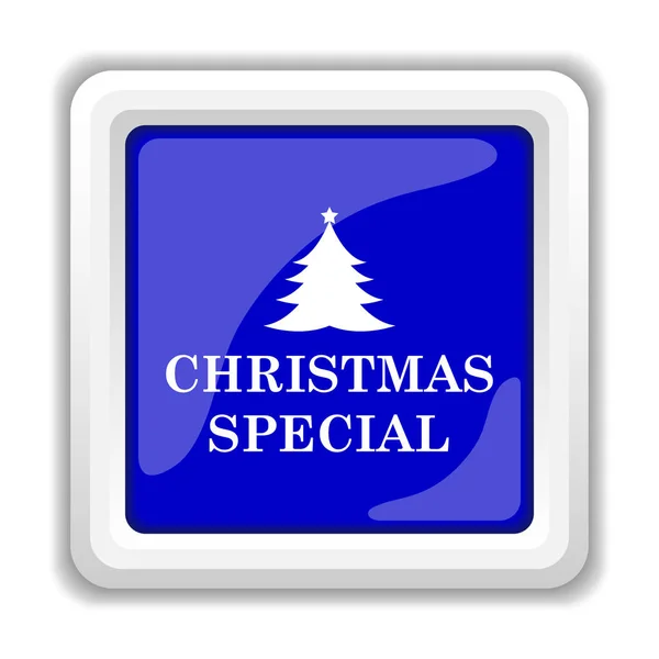 Kerstmis Speciaal Pictogram Internet Knop Witte Achtergrond — Stockfoto