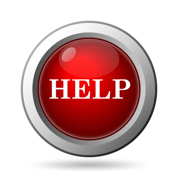 Help Icon Internet Button White Background — Stock Photo, Image