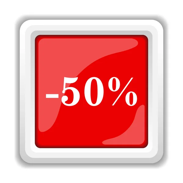 Ícone de desconto de 50 por cento — Fotografia de Stock