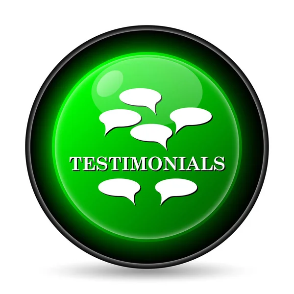 Testimonials Icon Internet Button White Background — Stock Photo, Image