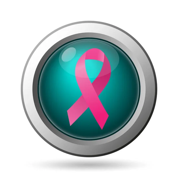 Breast Cancer Ribbon Icon Internet Button White Background — Stock Photo, Image