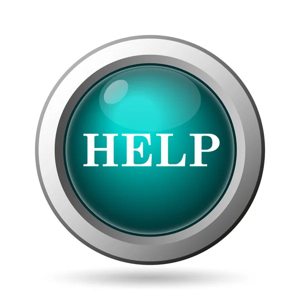 Help Icon Internet Button White Background — Stock Photo, Image