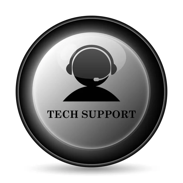 技術サポートのアイコン 白い背景の上のインター ネット ボタン — ストック写真